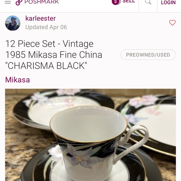 Vintage  brand new Mikasa Charisma Black set fir 12 Japan complete set - Picture 3 of 4